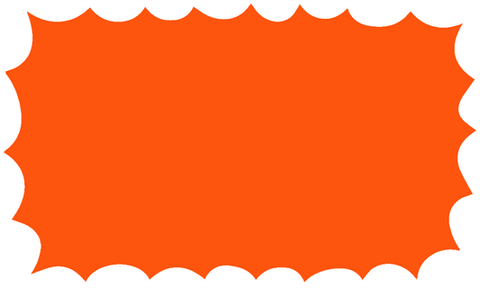 Orange Wavy Egg Shell Stickers