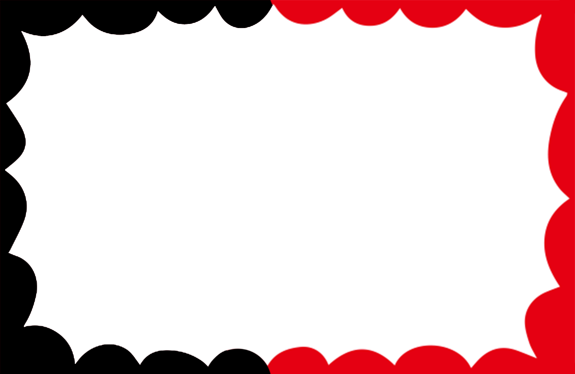 Black and Red Wavy Egg Shell Stickers