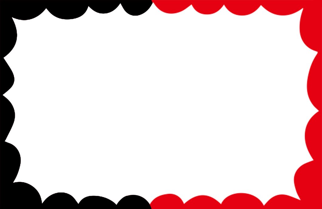 Black and Red Wavy Egg Shell Stickers